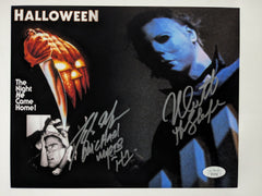 2X Michael Myers NICK CASTLE & TONY MORAN Signed HALLOWEEN Collage 8x10 Photo JSA COA A