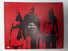 SID HAIG Signed Original 16x20 Pop Art Painting Captain Spaulding Devil's Rejects Auto BAS COA B