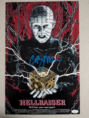 CLIVE BARKER Signed Hellraiser Pinhead 11x17 Photo Poster Autograph JSA COA B