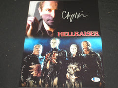 CLIVE BARKER Signed Hellraiser Custom Metallic 10x13 Photo Autograph Beckett BAS COA
