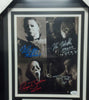 Kane HODDER Nick CASTLE Roger JACKSON Tony TODD Signed Slashers HORROR ICONs 8x10 Photo FRAME JSA COA