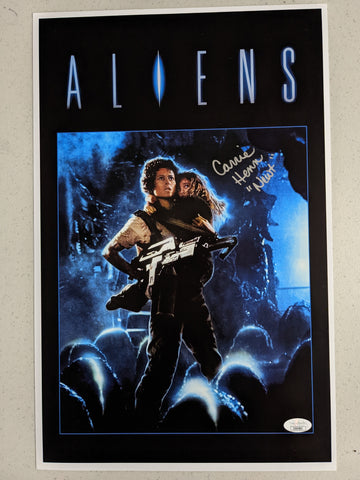 CARRIE HENN Signed ALIENS 11x17 Movie Poster Autograph NEWT JSA