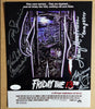 Victor MILLER Adrienne KING Tom SAVINI & Harry MANFREDINI 4x Cast Signed Friday the 13th 8x10 Photo