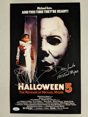 DANIELLE HARRIS Don Shanks Signed 11x17 POSTER Halloween Autograph BAS JSA COA