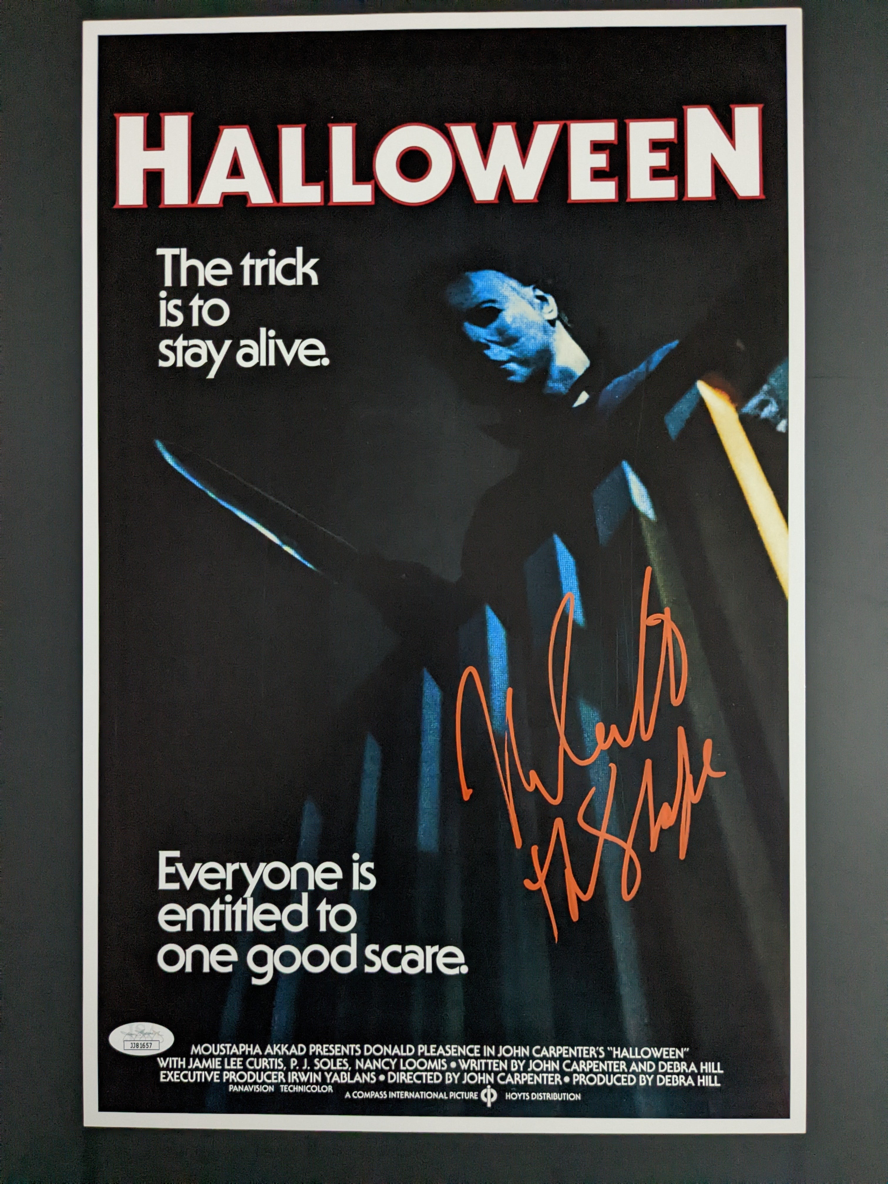 NICK CASTLE Signed 11x17 Halloween Poster Michael Myers Autograph