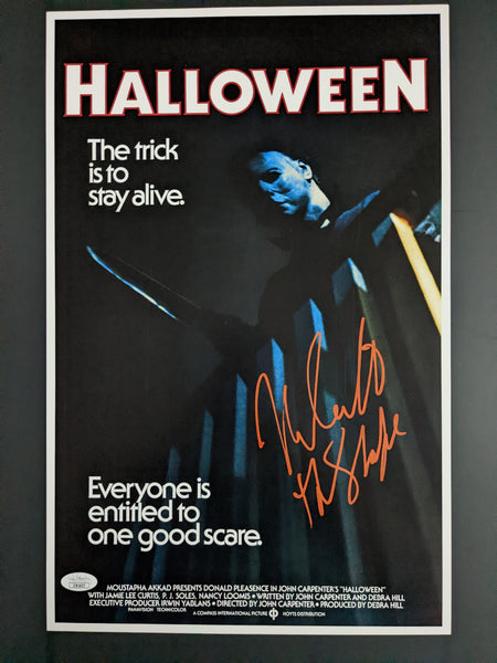 NICK CASTLE Signed 11x17 Halloween Poster Michael Myers Autograph JSA  COA 1o