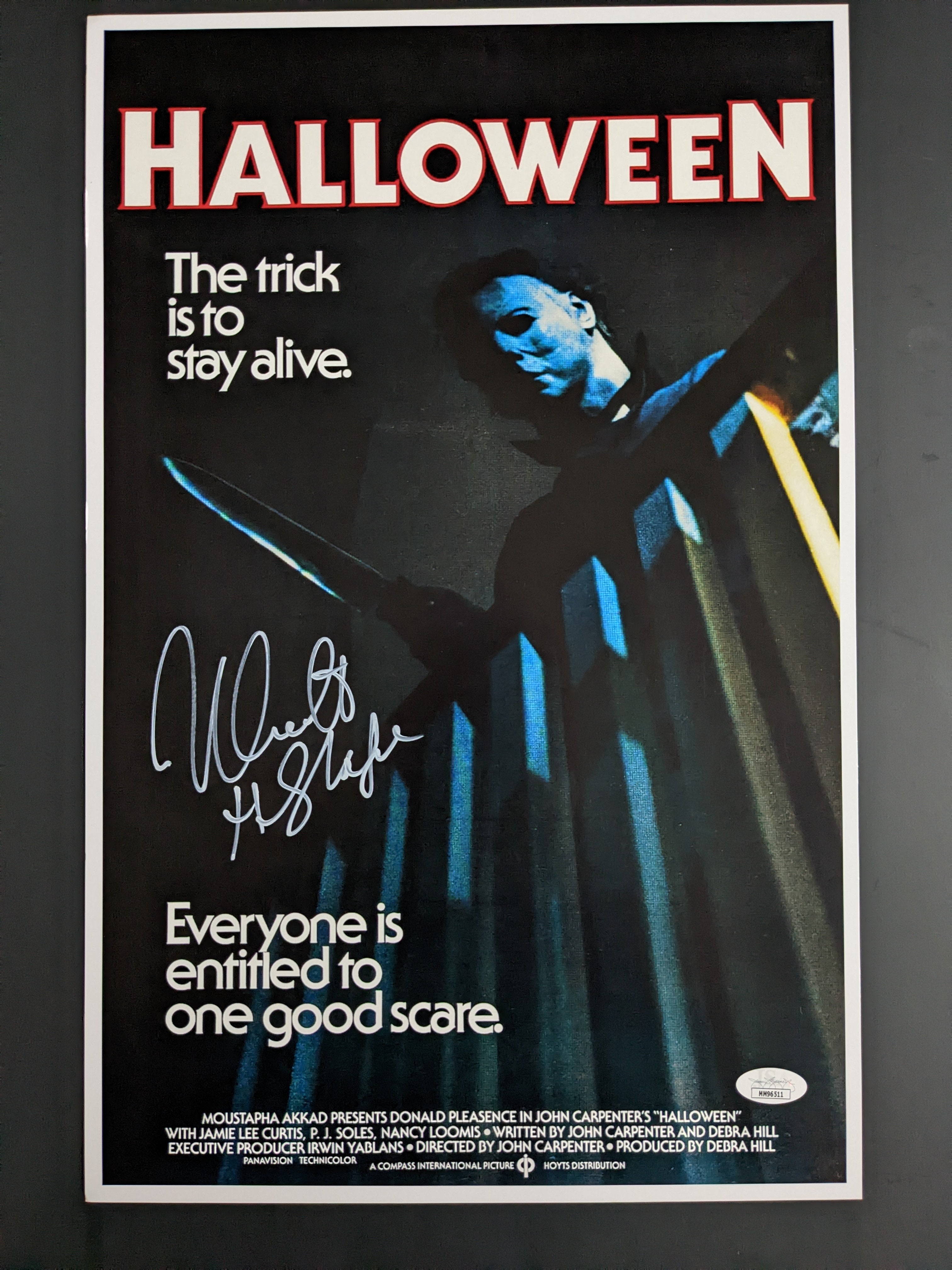 NICK CASTLE Signed 11x17 Halloween Poster Michael Myers Autograph