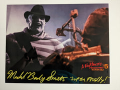 MICHAEL BAILEY SMITH Signed 10x13 Photo SUPER FREDDY Nightmare on Elm Street Pt 5 Autographed COA Y