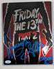 WARRINGTON GILLETTE Signed 8X10 Metal Art work Photo Jason Friday the 13th JSA COA