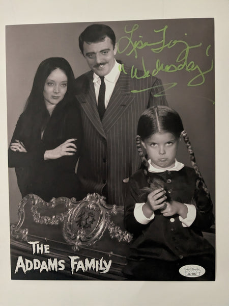LISA LORING Signed 8x10 Photo Wednesday Inscription Addams Family BAS JSA F