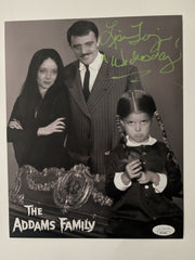 LISA LORING Signed 8x10 Photo Wednesday Inscription Addams Family JSA COA FG