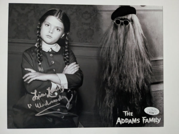 LISA LORING Signed 8x10 Photo Wednesday Inscription Addams Family BAS JSA G