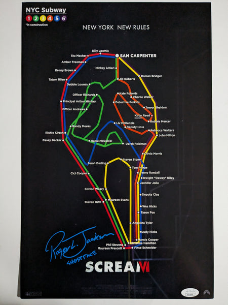Roger JACKSON Signed SCREAM VI 11x17 Poster GHOSTFACE Autograph BAS JSA COA E