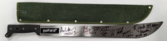 5X JASON VOORHEES Actors Signed MACHETE Friday the 13th Kane Hodder White Lehman Graham Mears BAS COA