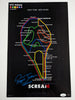 Roger JACKSON Signed SCREAM VI 11x17 Subway Map Poster GHOSTFACE Autograph BAS JSA COA g