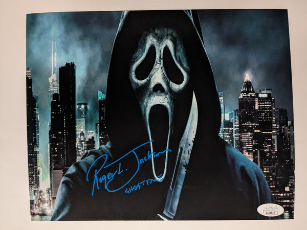 ROGER JACKSON Signed SCREAM 8x10 Photo GHOSTFACE Autograph JSA BAS BECKETT COA Q