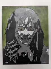 LINDA BLAIR Signed The Exorcist Original POP ART PAINTING Autograph Regan RARE Beckett BAS COA v