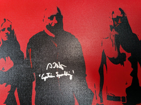 SID HAIG Signed 16x20 Painting Captain Spaulding Devil's Rejects BAS b ...