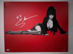 ELVIRA Signed Original POP ART PAINTING Autograph Mistress of the Dark RARE Beckett BAS COA R