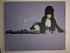 ELVIRA Signed Original POP ART PAINTING Autograph Mistress of the Dark RARE Beckett BAS COA V