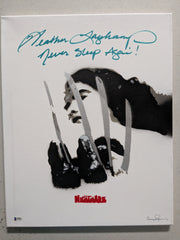 HEATHER LANGENKAMP Signed Original Art PAINTING Freddy Krueger Nightmare on Elm Street Nancy Autograph BECKETT BAS JSA COA G