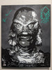 RICOU BROWNING Signed Creature from the Black Lagoon Original Painting w/sketch Beckett BAS QR  G