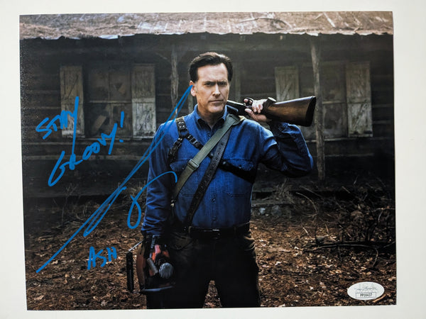 BRUCE CAMPBELL Signed ASH Evil Dead 8x10 PHOTO Inscription Autograph BAS JSA COA C