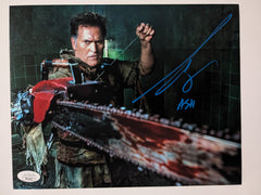 BRUCE CAMPBELL Signed ASH Evil Dead 8x10 PHOTO Inscription Autograph BAS JSA COA E