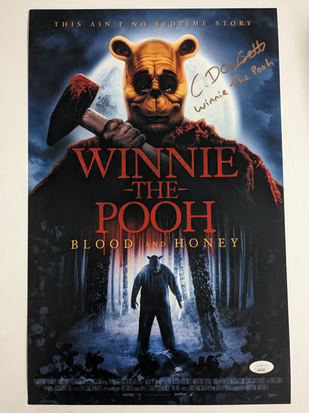 Craig David DOWSETT Signed 11x17 Movie Poster Winnie The Pooh Blood Honey JSA COA Ag