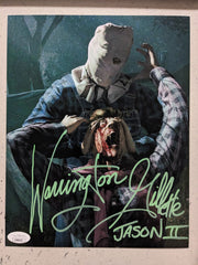 WARRINGTON GILLETTE Signed Jason Voorhees 8X10 Photo Autograph FRIDAY THE 13TH Tg