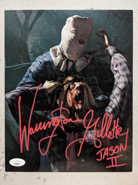 WARRINGTON GILLETTE Signed Jason Voorhees 8X10 Photo Autograph FRIDAY THE 13TH Tr