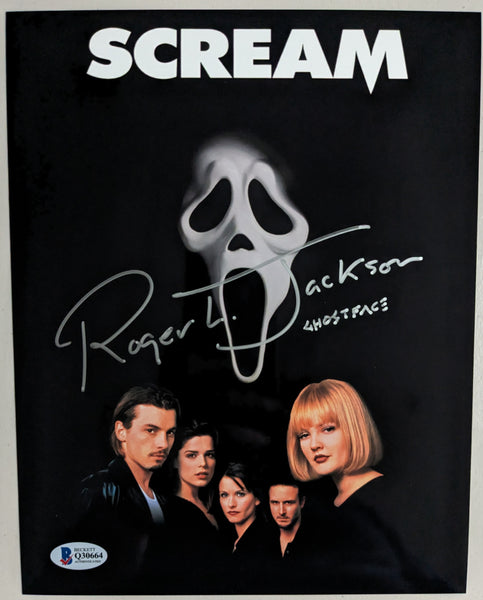 ROGER JACKSON Signed SCREAM 8x10 Photo GHOSTFACE Autograph BAS JSA COA C