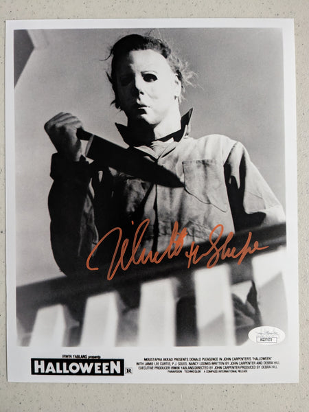 NICK CASTLE Signed Michael Myers 8x10 Photo The Shape HALLOWEEN JSA BAS COA N