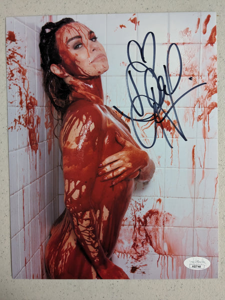DANIELLE HARRIS Signed 8x10 Photo Halloween Autograph Scream Queen JSA COA I
