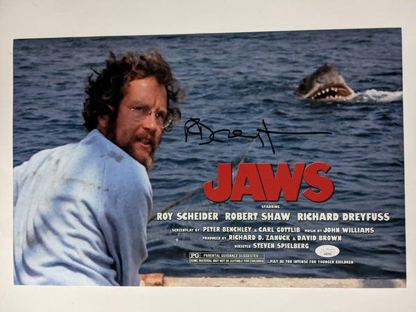 RICHARD DREYFUSS Signed JAWS 11x17 Movie Poster Autograph HORROR BAS JSA COA F