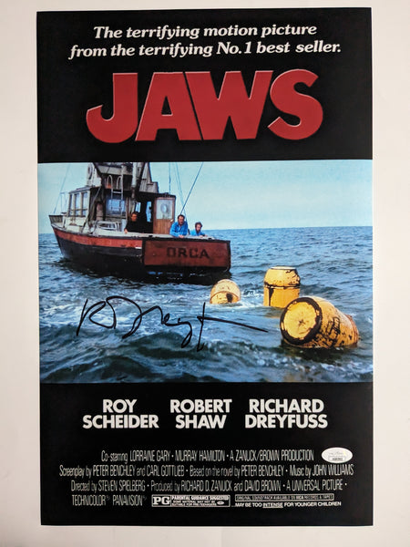 RICHARD DREYFUSS Signed JAWS 11x17 Movie Poster Autograph BAS JSA COA j