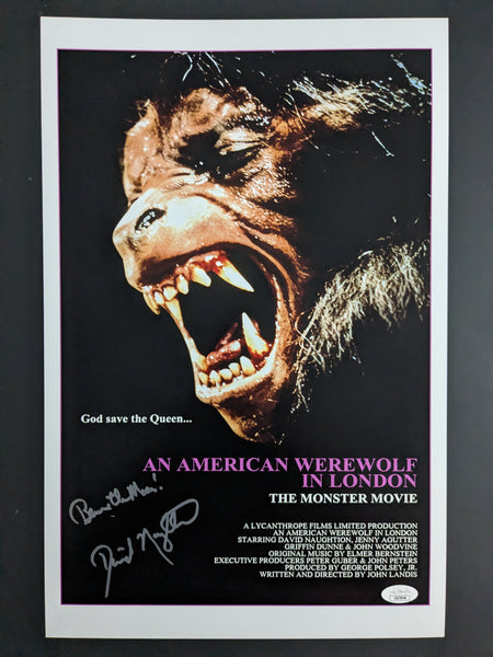 DAVID NAUGHTON Signed 11x17 POSTER American Werewolf in London BAS JSA F