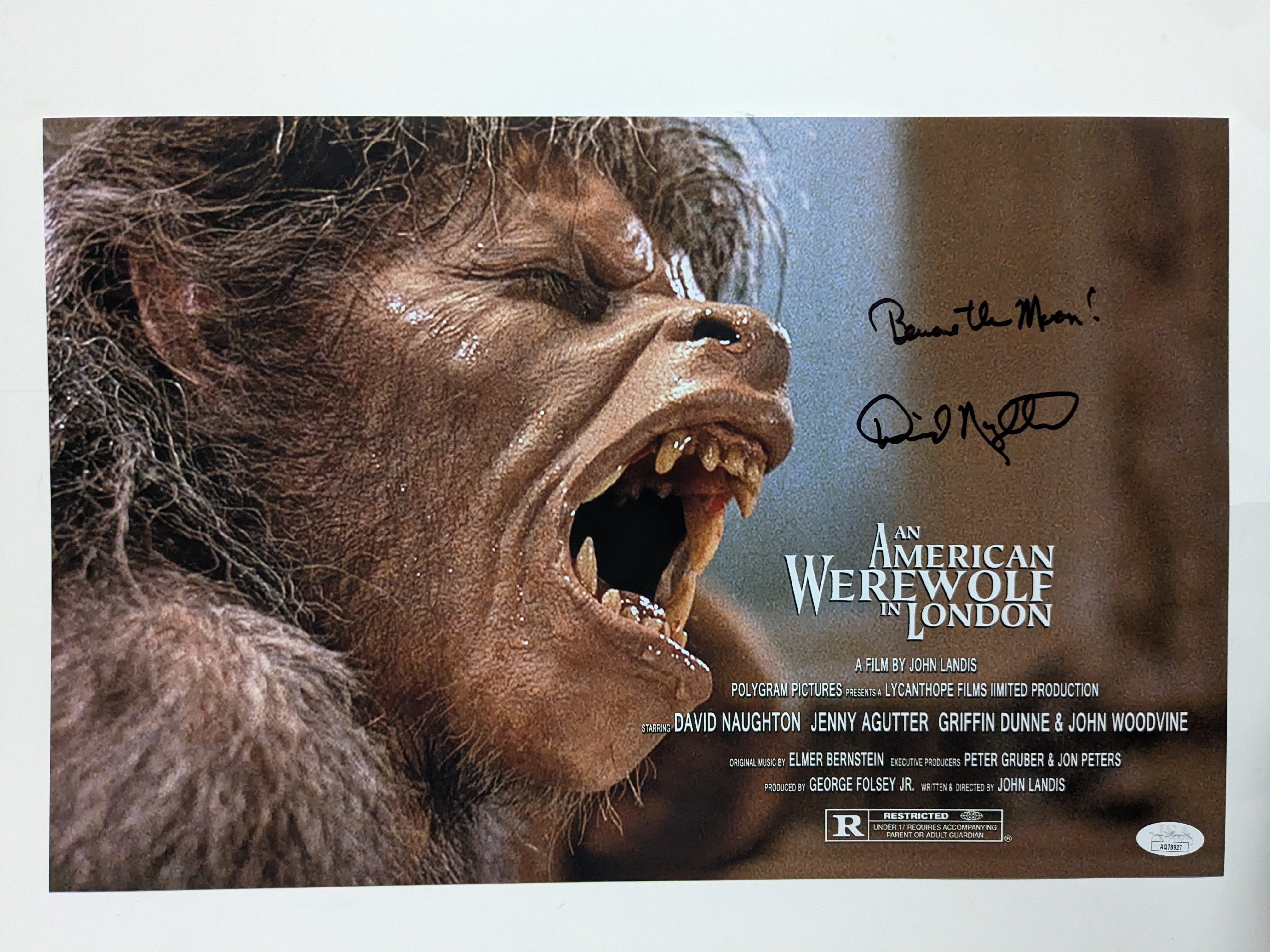 DAVID NAUGHTON Signed 11x17 POSTER American Werewolf in London JSA O