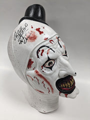 DAVID HOWARD THORNTON Signed Art the Clown Bloody Vinyl Mask TERRIFIER JSA COA