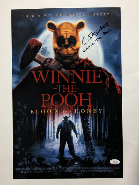 Craig David DOWSETT Signed 11x17 Movie Poster Winnie The Pooh Blood Honey JSA COA Ab