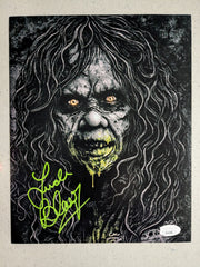 LINDA BLAIR Signed The Exorcist 8x10 Photo Regan Autograph Beckett BAS JSA Green