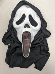 SPENCER CHARNAS Ice Nine Kills Signed Ghostface Scream Mask with inscription IX JSA COA white