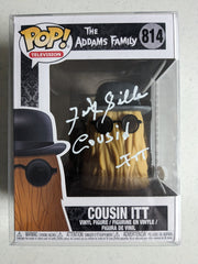 FELIX SILLA Signed COUSIN ITT FUNKO POP Figure ADAMMS FAMILY Autograph BAS JSA COA W