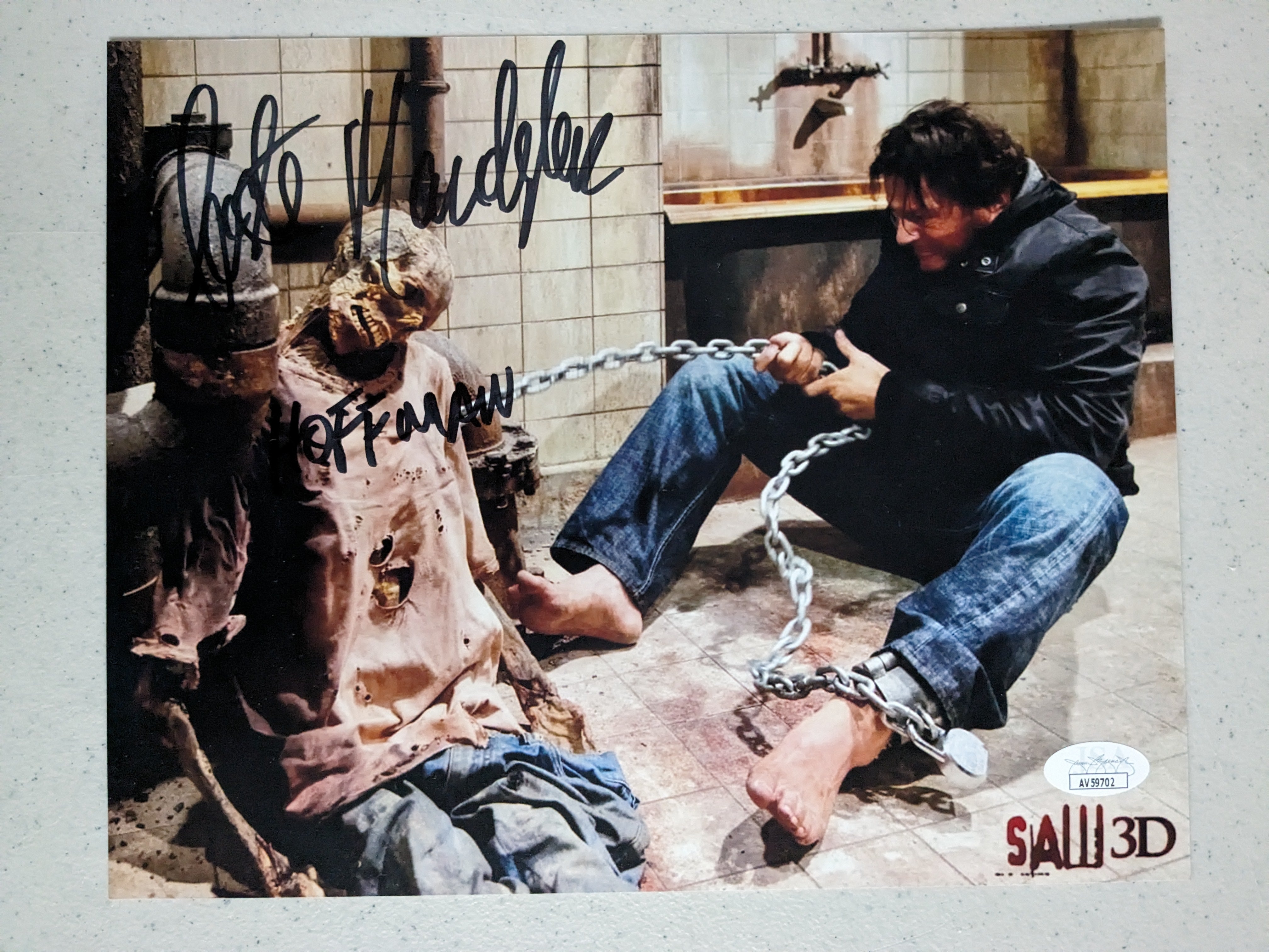 Costas Mandylor Signed Saw 3-D 8x10 Photo Autograph Hoffman JSA