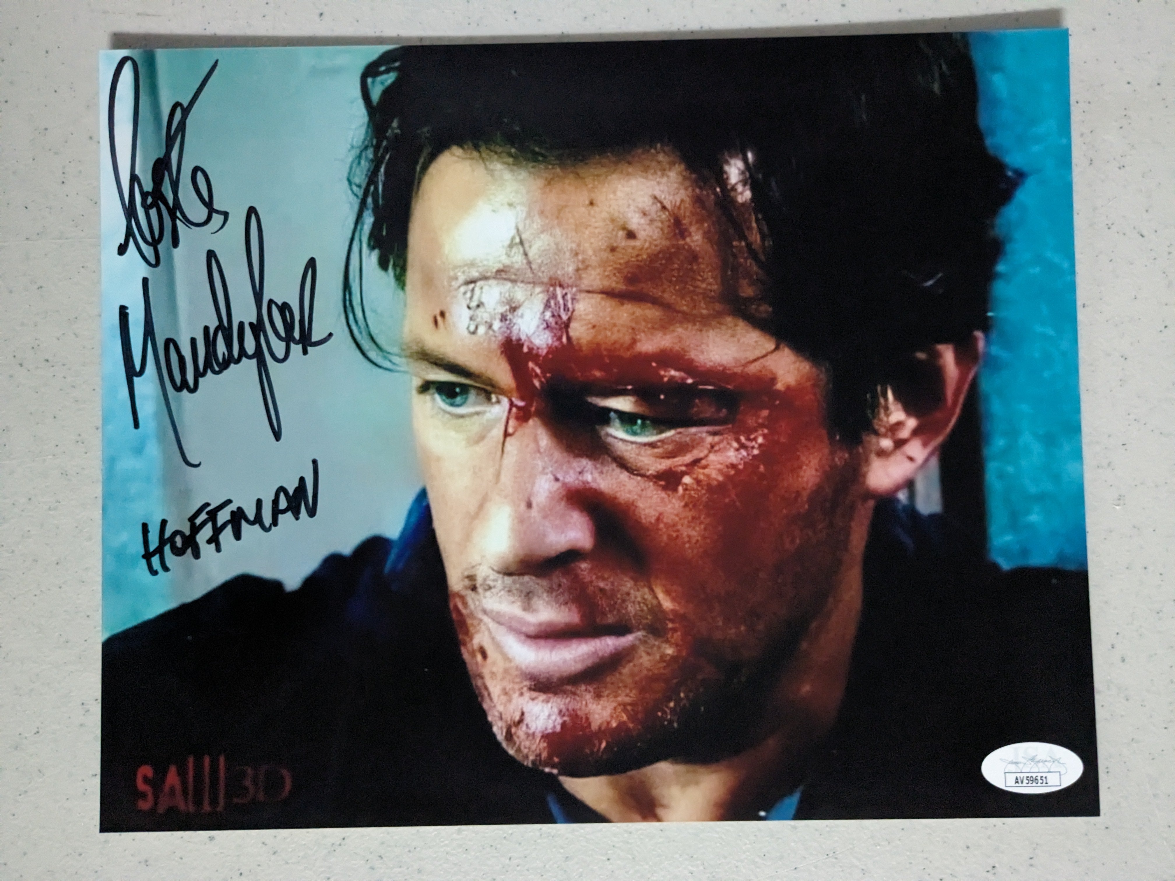 Costas Mandylor Signed Saw 3-D 8x10 Photo Autograph Hoffman JSA