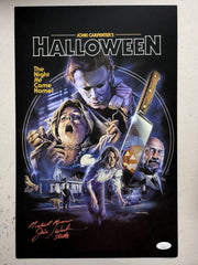 JIM WINBURN Michael Myers Signed HALLOWEEN 11x17 POSTER Autograph B