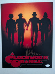 MALCOLM MCDOWELL Signed 11x14 PHOTO  Clockwork Orange Autograph JSA COA