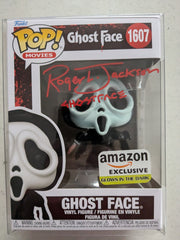 ROGER JACKSON Signed Ghostface FUNKO POP Scream Amazon Exclusive Glow Autograph JSA COA