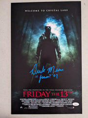 DEREK MEARS Signed 11x17 Photo Poster JASON Voorhees Friday the 13th 2009 JSA COA Cb