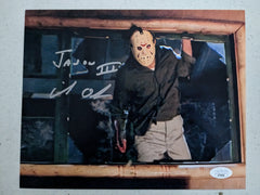 MIKE De Luna Signed 8x10 Photo JASON VOORHEES Friday the 13th Part 3 JSA G